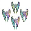 Rack Plating Rainbow Color Alloy Big Pendants X-PALLOY-N163-131A-1
