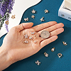 18Pcs 9 Style Brass Micro Clear Cubic Zirconia Pendants ZIRC-TA0001-18-6