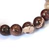 Natural Zebra Jasper Round Bead Strands G-E334-6mm-12-2