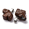 Natural Mahogany Obsidian Pendants G-B127-05P-05-3