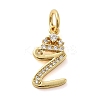 Brass Micro Pave Cubic Zirconia Pendants KK-M273-01G-Z-1