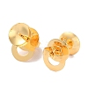 Rack Plating Brass Stud Earring Settings KK-F090-15G-02-2