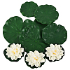 Artificial EVA Foam Lotus Leaf & Flower AJEW-SP0003-26A-1