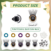 20Pcs 5 Colors Glitter Plastic Doll Craft Eyes with Eyelashes AJEW-PH0011-77-2