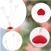 Resin Heart Base Memo Photo Holders ODIS-WH0329-26-6