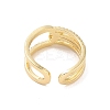 Brass Micro Pave Cubic Zirconia Open Cuff Rings RJEW-R146-05G-2
