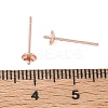 Brass Stud Earring Findings KK-A300-29A-RG-3