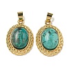 Natural Mixed Stone Oval Pendants G-B079-02G-2