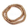 Electroplated Natural Lava Rock Beads Strands G-I360-A02-02-2