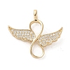 Brass Micro Pave Cubic Zirconia Pendants ZIRC-P114-08G-1