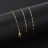 Brass Link Chain Necklaces for Women NJEW-D302-35G-2