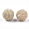 Handmade Reed Cane/Rattan Woven Beads LS-WOVE-T006-106-2