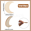 50Pcs Wood Cutouts DIY-SP0004-64D-01-2