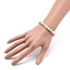 7Pcs 7 Color Candy Color Acrylic Round Beaded Stretch Bracelets Set BJEW-JB08928-4