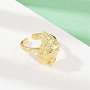 Ocean Theme Brass Cuff Rings RJEW-C135-01G-09-2