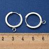 201 Stainless Steel Huggie Hoop Earrings Findings STAS-A167-01D-S-3