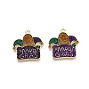 Carnival/Mardi Gras Theme Alloy Enamel & Glitter Powder Pendants ENAM-T020-53C-RS-1
