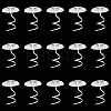 60Pcs Clear Acrylic Flat Round Head Iron Twist Pins FIND-SP0004-66-7
