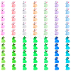 70Pcs 7 Colors Luminous Transparent Resin Pendants RESI-SZ0003-35-1