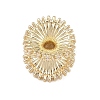 Brass Micro Pave Cubic Zirconia Beads KK-F921-05G-2