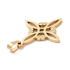 304 Stainless Steel Hollow Pendants X-STAS-P313-01G-2