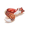 Rhinestone Fox Badge JEWB-E013-05G-01-3