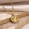 304 Stainless Steel Heart Pendant Necklaces for Women LS-NJEW-G191-01G-1