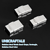 12Pcs 3 Styles 201 Stainless Steel Watch Band Clasps STAS-UN0059-76-5