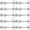 100Pcs 304 Stainless Steel Round Stud Earrings EJEW-BBC0002-05C-P-7