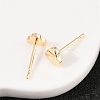 Brass Clover Stud Earrings for Women EJEW-G441-06D-G-2