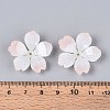 Flower Acrylic Bead Caps X-SACR-T017-51B-4