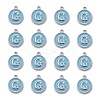 Platinum Plated Alloy Enamel Charms X-ENAM-S118-04G-P-2