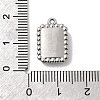304 Stainless Steel Micro Pave Rhinestone Pendants STAS-G369-12P-3