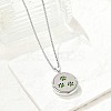 316 Surgical Stainless Steel Aromatherapy Diffuser Perfume Hollow Flat Round Pendant Box Chain Necklaces NJEW-R016-01P-05-1