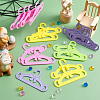 40Pcs 4 Colors Bowknot & Star Pattern Plastic Doll Clothes Hangers DIY-CA0003-48-4