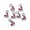 Brass Micro Pave Cubic Zirconia Charms RB-I078-66P-01-NR-1