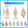 28Pcs 7 Colors Luminous Transparent Acrylic Pendants TACR-SC0001-42-2