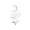 Valentine's Day 925 Sterling Silver Rose Pendants STER-G046-01S-1