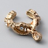 Clear Cubic Zirconia Teardrop Charms Cuff Earrings EJEW-WH0047-10LG-1
