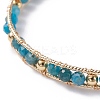 Round Natural Apatite Beaded Bracelet BJEW-TA00038-05-4