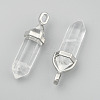 Natural Quartz Crystal Double Terminated Pointed Pendants X-G-F295-05P-2