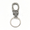 Tibetan Style 316 Surgical Stainless Steel Fittings with 304 Stainless Steel Key Ring FIND-Q101-04AS-1