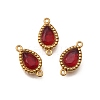 304 Stainless Steel Pave Cubic Zirconia Teardrop Connector Charms STAS-Z160-03G-01-1
