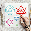 PET Hollow Out Drawing Painting Stencils DIY-WH0391-0908-4