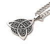 201 Stainless Steel Enamel Pendant Necklaces NJEW-P293-02P-3