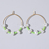 Mixed Rice Bead Vintage Imitation Pearl Earrings for Sophisticated Style DH7154-2-1