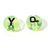Transparent Light Green Acrylic Beads TACR-YW0001-09B-4