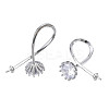 Brass Micro Pave Clear Cubic Zirconia Peg Bails Pendants KK-N216-353-3