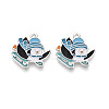 Rack Plating Alloy Enamel Penguin Pendants ENAM-T024-69A-P-1