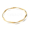 Ion Plating(IP) 304 Stainless Steel Twisted Ring Bangles BJEW-G684-04G-2